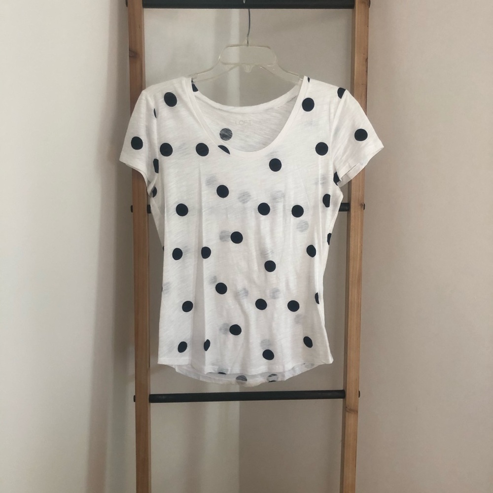 Black and white polka dot top